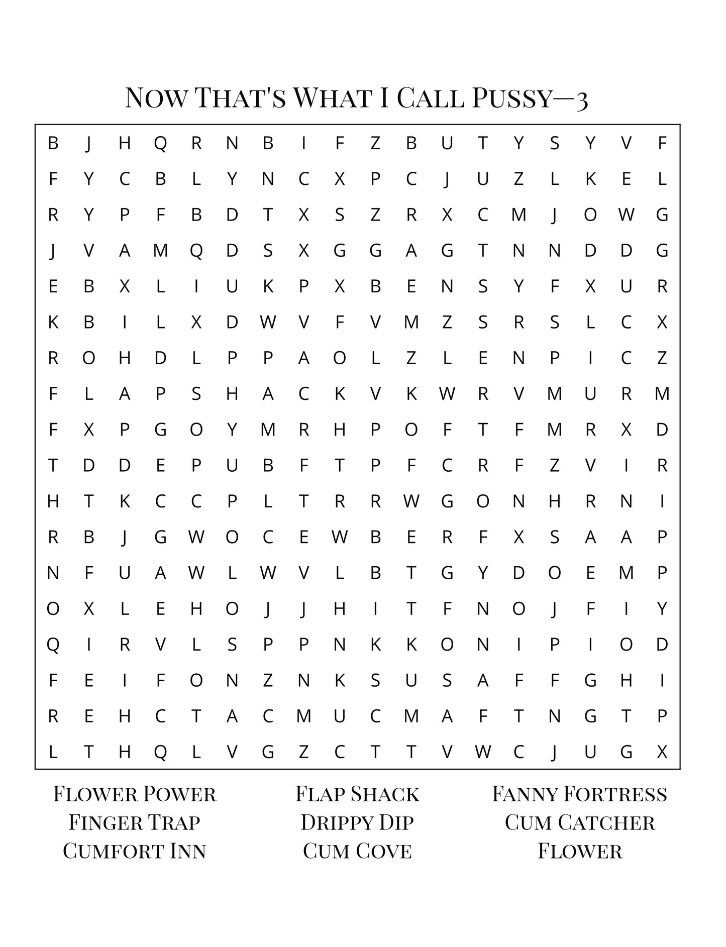Now That’s What I Call P*Y – Adult Word Search Puzzle Book (Digital Download
