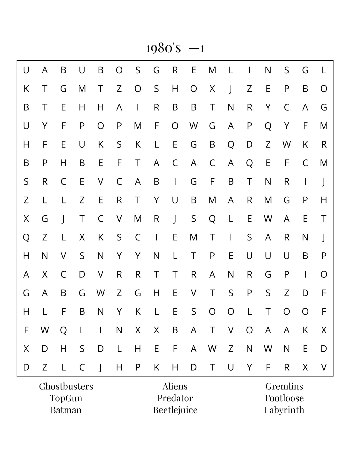 10.4 Word Search Puzzles Large Print Edition: Back to the 80s