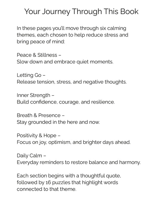 05 Anxiety Relief Word Search: 100 Calming Puzzles with Positive Words and Stress-Soothing Affirmations (Large Print PDF Download)