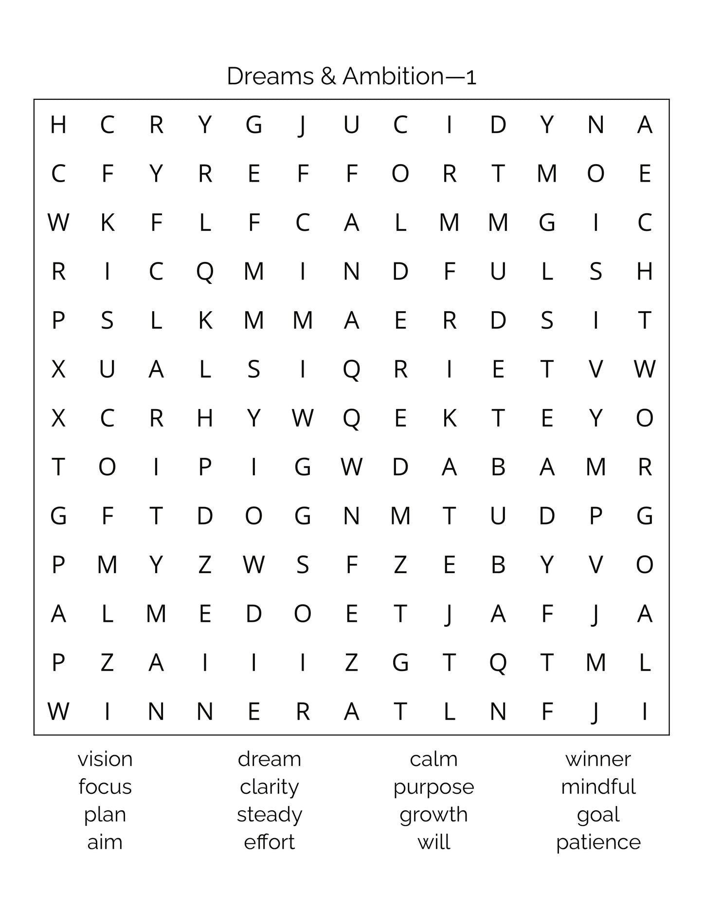 03 The Path to Positivity – Inspirational Word Search (Digital Download)