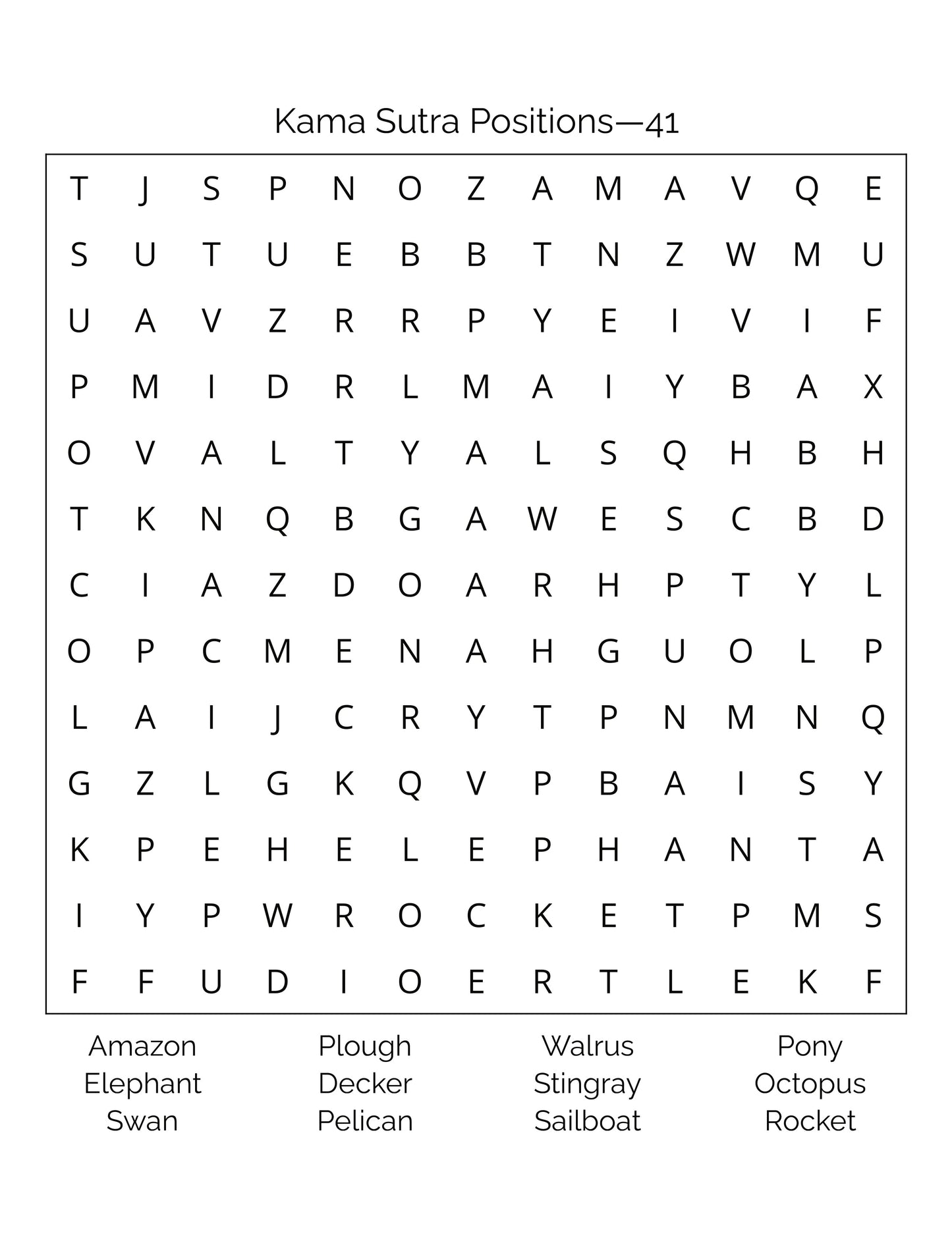 Now That’s What I Call Kama Sutra – Deluxe Full Color Adult Word Search (Digital Download)
