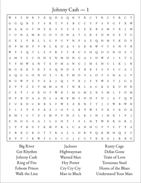 05.9 Country Music Word Search