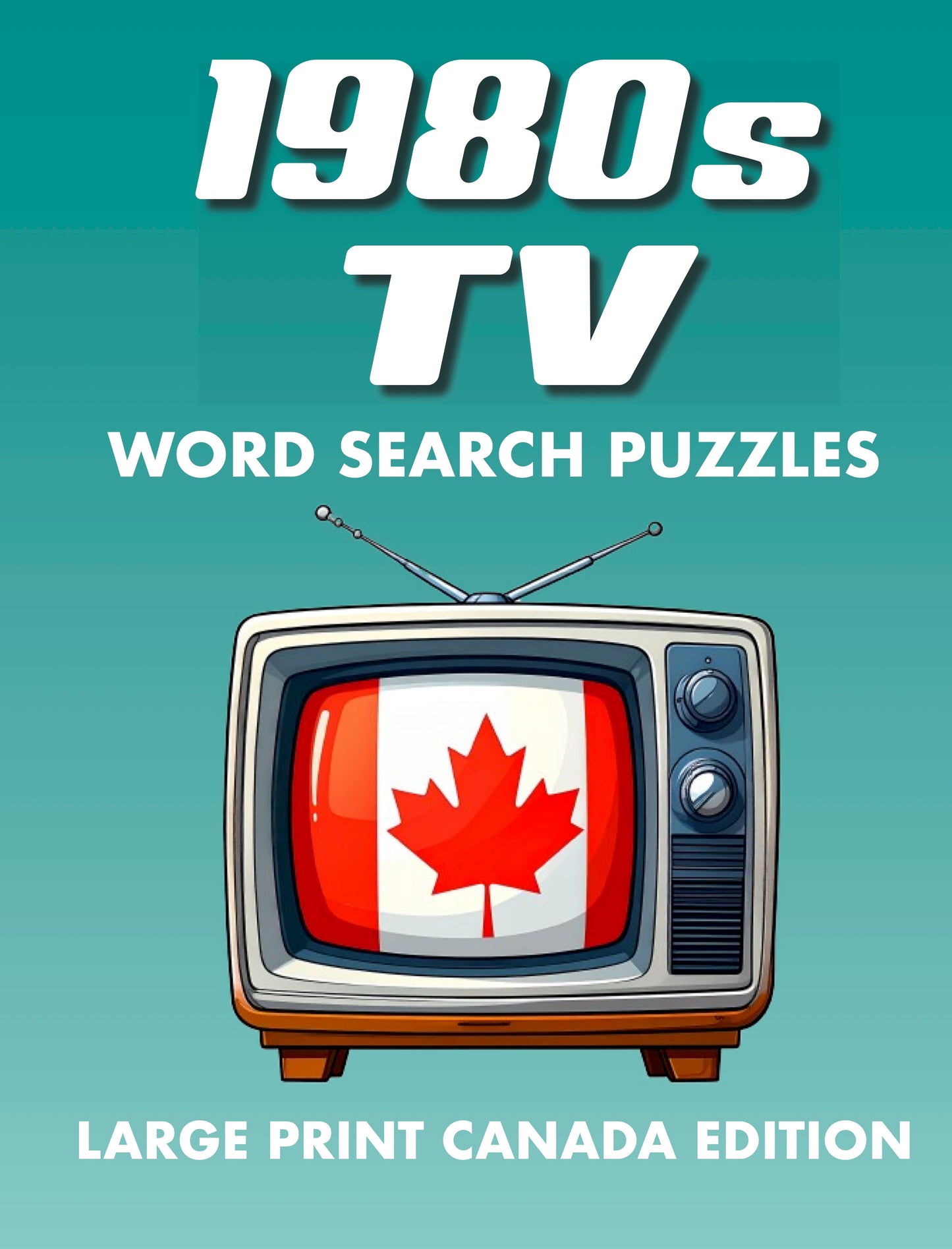 1980s TV Word Search Large Print Canadian Edition