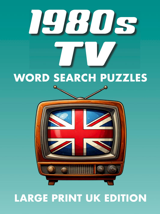 1980s TV Word Search Puzzles Large Print UK Edition