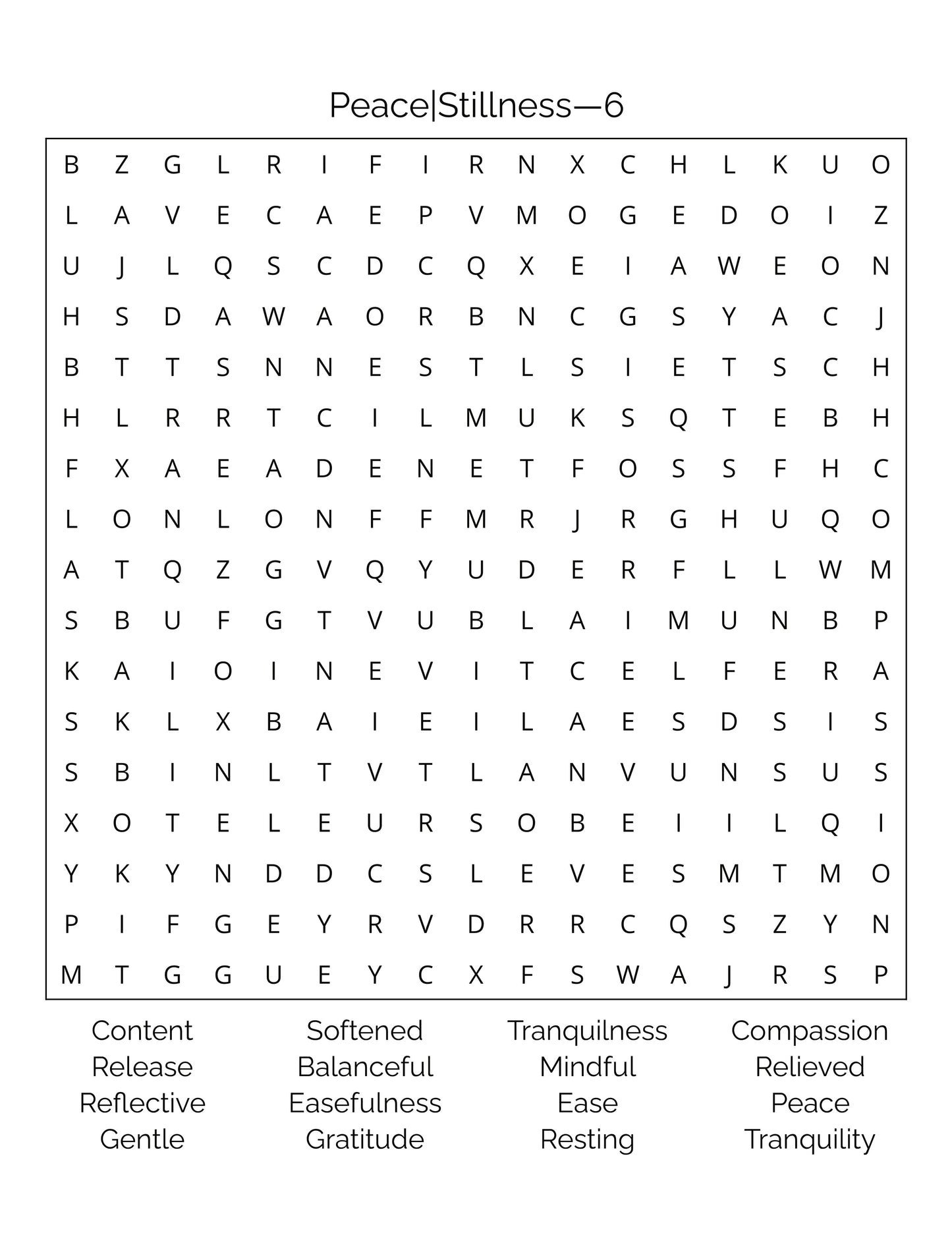 05 Anxiety Relief Word Search: 100 Calming Puzzles with Positive Words and Stress-Soothing Affirmations (Large Print PDF Download)