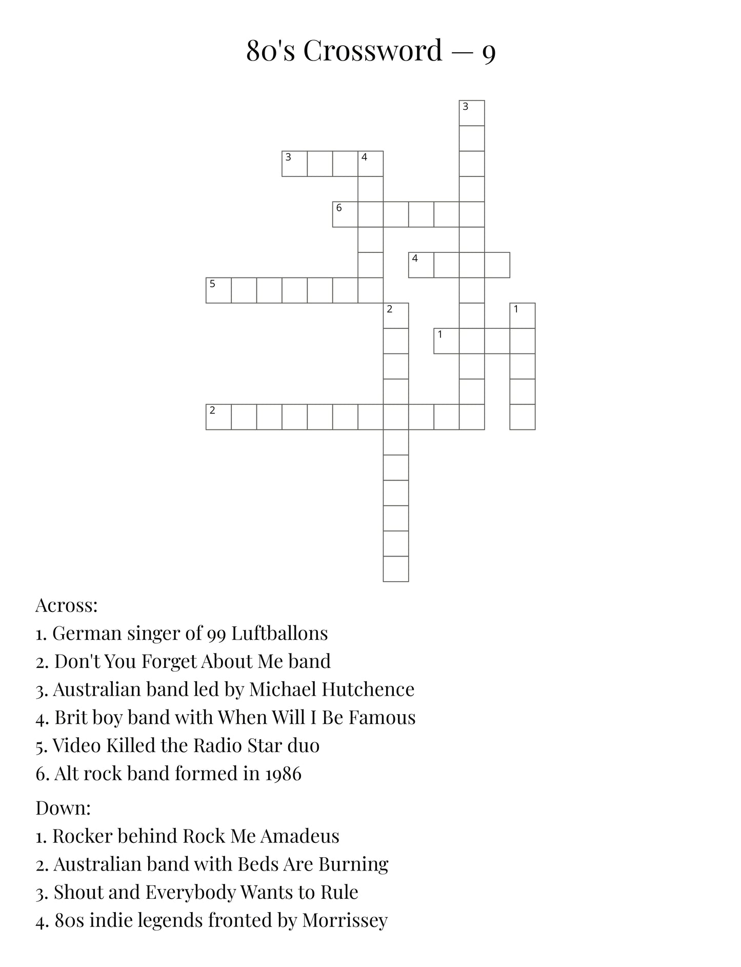 03.4 1980s Crossword Puzzles