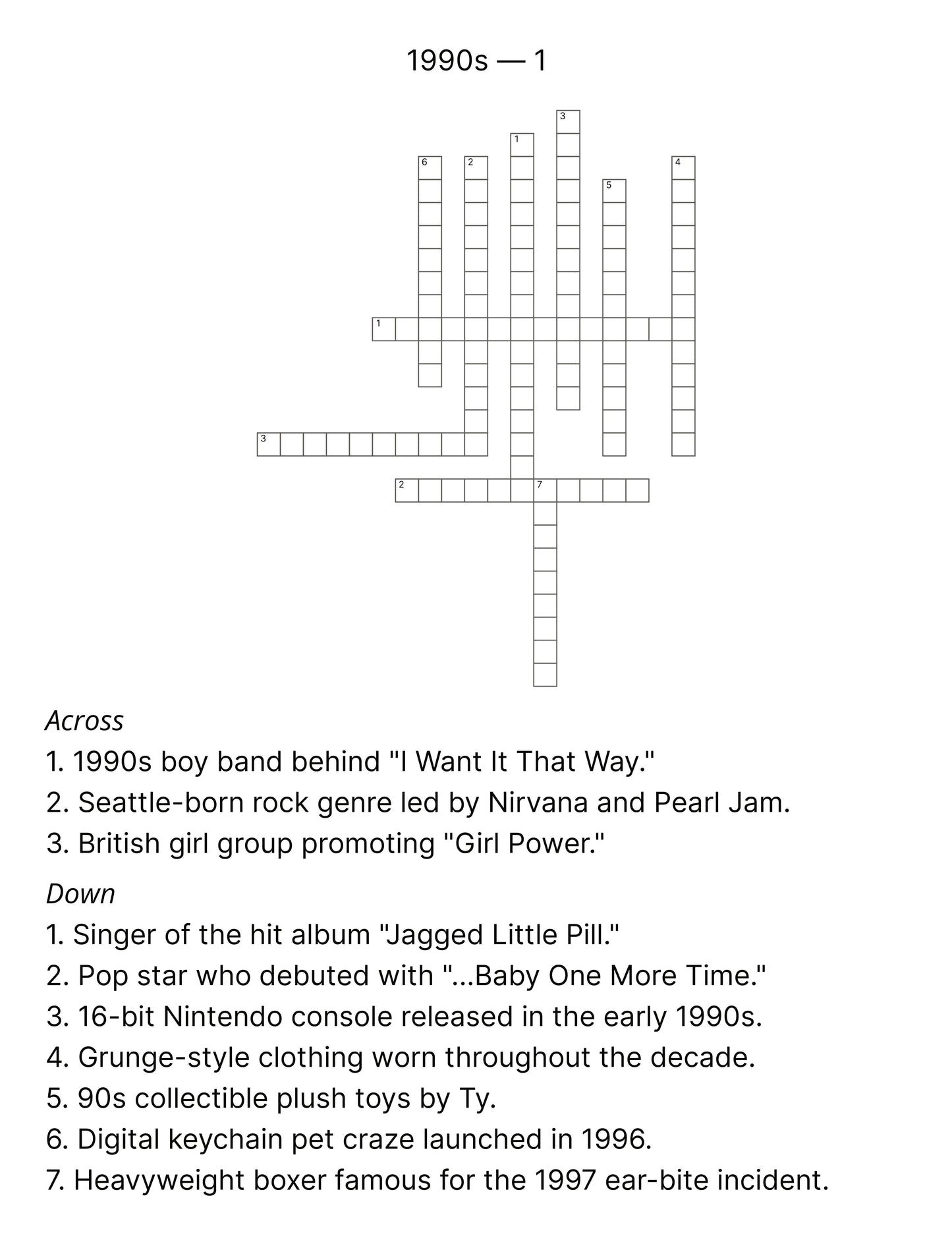 1990s Crossword puzzles large Print edition