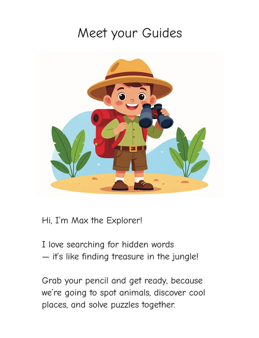 00 Word Adventures: Jungle Word Search – Deluxe Full Color Edition (100 Puzzles for Kids Ages 6–8)