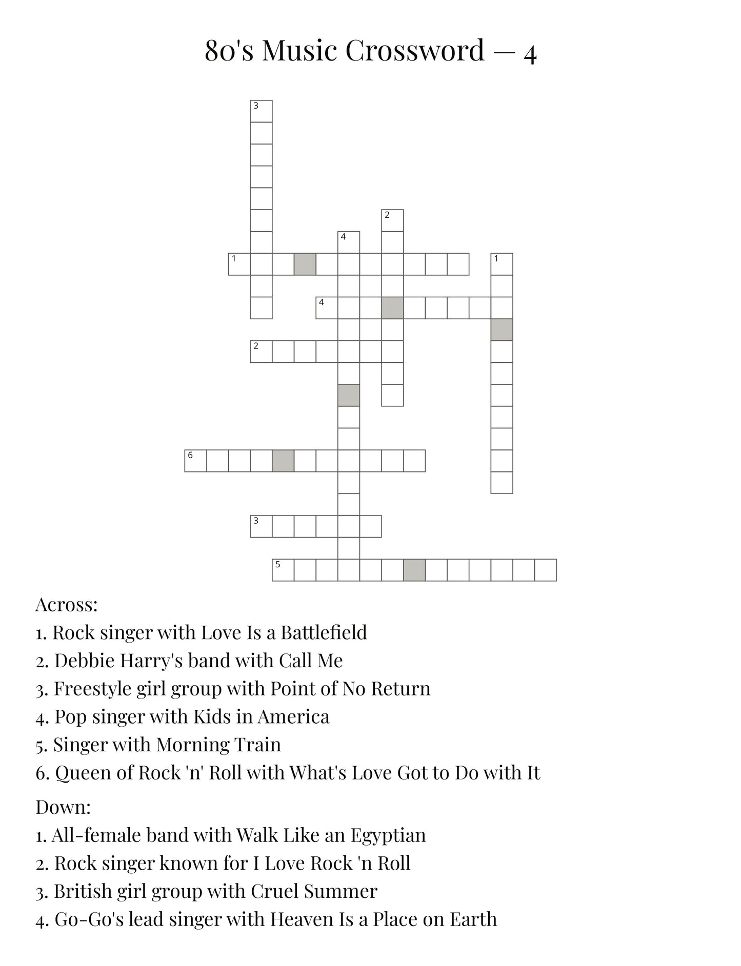 09.2 80s Music Crossword Puzzle Collection: Large Print Retro Crosswords with Music, Movies & Pop Culture