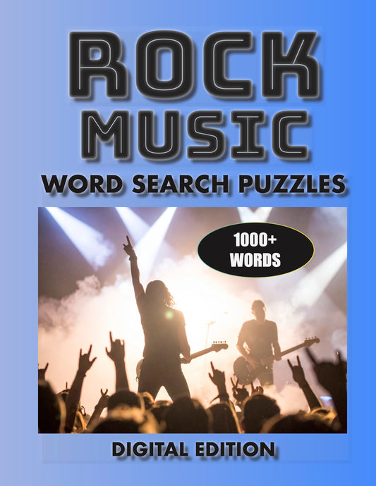 06 Rock Music Word Search – Standard Edition (Available on Amazon)